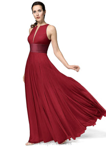 Abigail A-Line/Princess Floor Length Natural Waist Sleeveless Spaghetti Staps Bridesmaid Dresses
