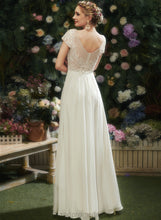 Load image into Gallery viewer, Lace Floor-Length Wedding With Wedding Dresses A-Line V-neck Beading Dress Holly Sequins Chiffon