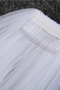 Lace Edge 3*3.5 Meters Wedding Veil With Applique V085