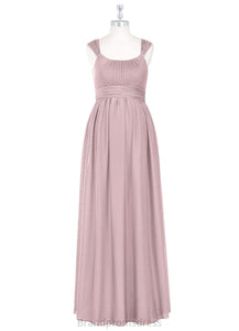 Lucia Scoop Floor Length Natural Waist Sleeveless A-Line/Princess Bridesmaid Dresses