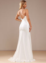 Load image into Gallery viewer, Trumpet/Mermaid Dress Wedding Dresses Lace Sweep Chiffon Wedding Esperanza Train V-neck