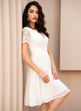 Load image into Gallery viewer, Lace Deja V-neck Prom Dresses Knee-Length Chiffon A-Line