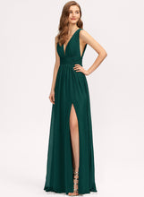 Load image into Gallery viewer, Chiffon Prom Dresses A-Line Floor-Length Pleated Janessa V-neck With