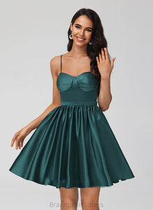 Homecoming Dresses Anabel With A-Line Satin Short/Mini Sweetheart Dress Pockets Homecoming