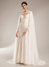 Load image into Gallery viewer, Trumpet/Mermaid Undine Wedding Wedding Dresses Dress Court With Illusion Train Beading