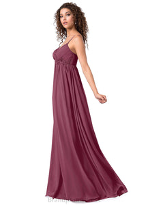 Jadyn Sleeveless Straps Floor Length A-Line/Princess Natural Waist Bridesmaid Dresses