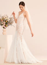Load image into Gallery viewer, Dress Train Lace Court Alyssa Wedding With Tulle Lace V-neck Wedding Dresses Trumpet/Mermaid