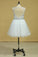 2022 Scoop Beaded Bodice A Line Prom Dress Short/Mini With Tulle Skirt White Plus Size