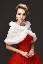 Load image into Gallery viewer, Beautiful White Faux Fur Wedding Wrap