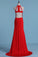2024 New Arrival Spaghetti Straps Open Back Spandex Mermaid Evening Dresses