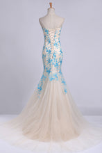 Load image into Gallery viewer, 2024 Elegant&amp;Perfect Tulle &amp; Lace Prom Dress Corset Mermaid
