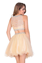 Load image into Gallery viewer, 2024 A-Line Homecoming Dresses Short/Mini Scoop Beaded Bodice Tulle