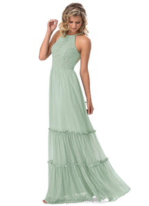 Ariana Floor Length Sleeveless One Shoulder Natural Waist A-Line/Princess Bridesmaid Dresses