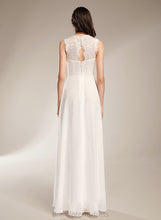 Load image into Gallery viewer, Scoop Wedding Dress A-Line Chiffon Renee Floor-Length Lace Wedding Dresses