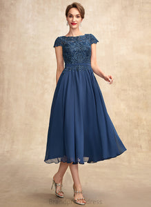 Mother Neck Mother of the Bride Dresses of Scoop Dress Tea-Length the Lace A-Line Bride Chiffon Monica