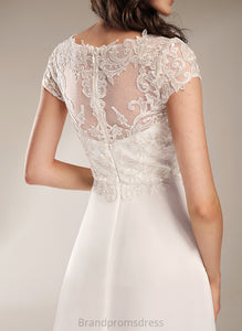 Wedding Dresses Lynn A-Line Lace Asymmetrical Wedding Chiffon Dress V-neck