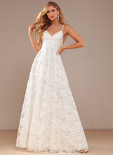Load image into Gallery viewer, Wedding V-neck A-Line Wedding Dresses Floor-Length Dress Lace Phyllis