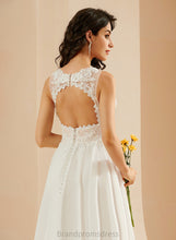 Load image into Gallery viewer, V-neck Chiffon With Sequins Rhoda A-Line Knee-Length Wedding Dress Wedding Dresses Lace