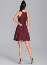 Load image into Gallery viewer, Dress Neck Homecoming Chiffon Homecoming Dresses A-Line Kaylen Scoop Short/Mini With Lace
