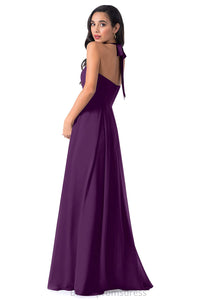 Haylie Natural Waist A-Line/Princess Sleeveless Floor Length Off The Shoulder Bridesmaid Dresses