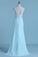 2024 Open Back Scoop Prom Dresses Spandex Mermaid With Applique