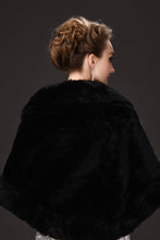 Load image into Gallery viewer, Elegant Faux Fur Wedding Wrap With Beading