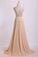 2022 Sexy Prom Dresses Halter Two Pieces A Line With Flowing Chiffon Skirt Beaded