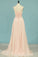 2024 Prom Dresses Sweetheart Beaded Bodice A Line Chiffon Sweep Train