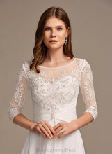 Load image into Gallery viewer, Lace Asymmetrical With A-Line Wedding Dresses Dress Chiffon Illusion Wedding Finley