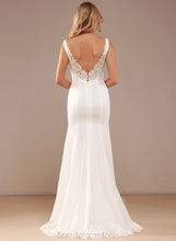Load image into Gallery viewer, Chiffon Train Dress Lace Wedding Dresses Trumpet/Mermaid Square Sweep Lilly Wedding