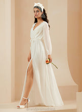 Load image into Gallery viewer, V-neck Dress Wedding Dresses Wedding Floor-Length Lace Peyton Chiffon A-Line