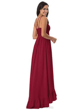Load image into Gallery viewer, Diana Natural Waist Floor Length Sleeveless Spaghetti Staps A-Line/Princess Bridesmaid Dresses