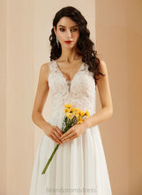 Load image into Gallery viewer, V-neck Chiffon With Sequins Rhoda A-Line Knee-Length Wedding Dress Wedding Dresses Lace