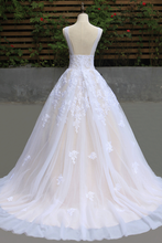 Load image into Gallery viewer, 2022 Sexy High Neck A-Line Prom Gown With Beads&amp;Applique Sweep Train