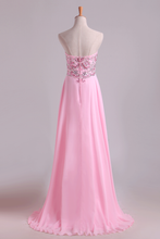Load image into Gallery viewer, 2022 New Prom Dresses Sweetheart Chiffon With Beading Floor Length