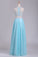 2022 Two Pieces Scoop Prom Dresses A Line Tulle With Beads Floor Length