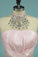 2024 Prom Dresses Scoop Mermaid Satin Court Train With Beads&Belt
