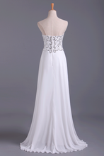Load image into Gallery viewer, 2022 Popular Prom Dresses Sweetheart Chiffon With Beading Floor Length White