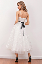 Load image into Gallery viewer, White Midi Prom Jayla Lace Homecoming Dresses Dress