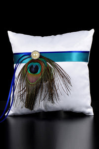 Ring Pillow Satin With Feather
