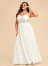 Load image into Gallery viewer, Dress Lace Floor-Length Chiffon Saige A-Line Wedding V-neck Wedding Dresses