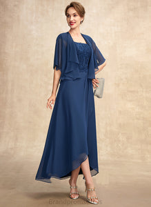 of Dress Bride Lace the Lauryn Mother of the Bride Dresses Square Chiffon A-Line Asymmetrical Neckline Mother
