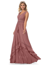 Load image into Gallery viewer, Guadalupe Natural Waist Sleeveless Floor Length Spaghetti Staps A-Line/Princess Bridesmaid Dresses