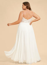 Load image into Gallery viewer, Dress Lace Floor-Length Chiffon Saige A-Line Wedding V-neck Wedding Dresses