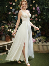 Load image into Gallery viewer, Beatrice Lace V-neck Dress Floor-Length A-Line Wedding Chiffon Sequins With Wedding Dresses