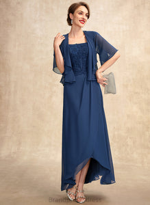 of Dress Bride Lace the Lauryn Mother of the Bride Dresses Square Chiffon A-Line Asymmetrical Neckline Mother