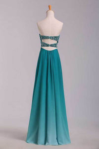 2022 Prom Dresses A Line Sweetheart Floor Length Cross Back Colorful