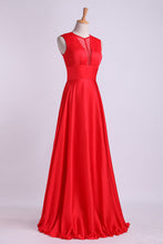 Load image into Gallery viewer, 2024 Beautiful V-Neck Prom Dresses A-Line Chiffon Floor-Length