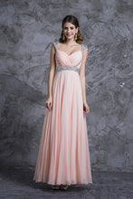 Load image into Gallery viewer, Best Selling Prom Dresses A-Line V-Neck Floor-Length Chiffon Zipper Back