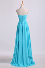 Load image into Gallery viewer, 2022 Sweetheart Pleated&amp;Fitted Bodice A Line Dress Full Length With Layered Chiffon Skirt